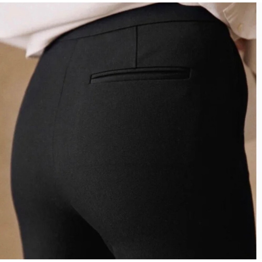 Sezane Trousers Black High Rise Slim Tapered Leg Pants Womens 0 Capsule Classic - Picture 14 of 15
